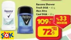 REXONA SHOWER DRESH STİCK MEN EXTRA COOL STİCK DEODORANT